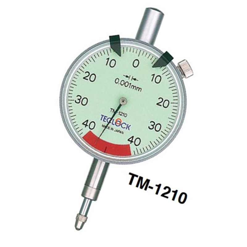 日本得乐TECLOCK千分表TM-1210宽刻度高精密